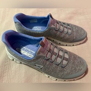 Skechers Gray and Blue Air-Cooled Sneakers